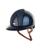 Kep Italia Riding Helmet Cromo 2.0 Shine Polo Peak Blue RAW Frame Luminor Blue Insert Beige Chin Strap