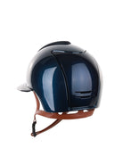 Kep Italia Paardrijhelm Cromo 2.0 Shine Polo Klep Blauw RAW Frame Luminor Blue Insert Beige Kinband