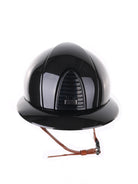 Kep Italia Paardrijhelm Cromo 2.0 Shine Polo Klep Zwart RAW Frame Beige Kinband