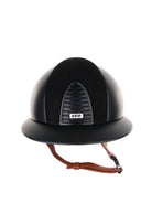 Kep Italia Paardrijhelm Cromo 2.0 Textile Polo Klep Zwart Suede Insert Beige Kinband