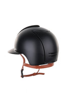 Kep Italia Paardrijhelm Cromo 2.0 Textile Polo Klep Zwart Suede Insert Beige Kinband