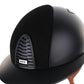Kep Italia Riding Helmet Cromo 2.0 Textile Polo Peak Black Suede Insert Beige Chin Strap
