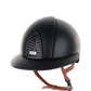 Kep Italia Riding Helmet Cromo 2.0 Textile Polo Peak Black Beige Chin Strap