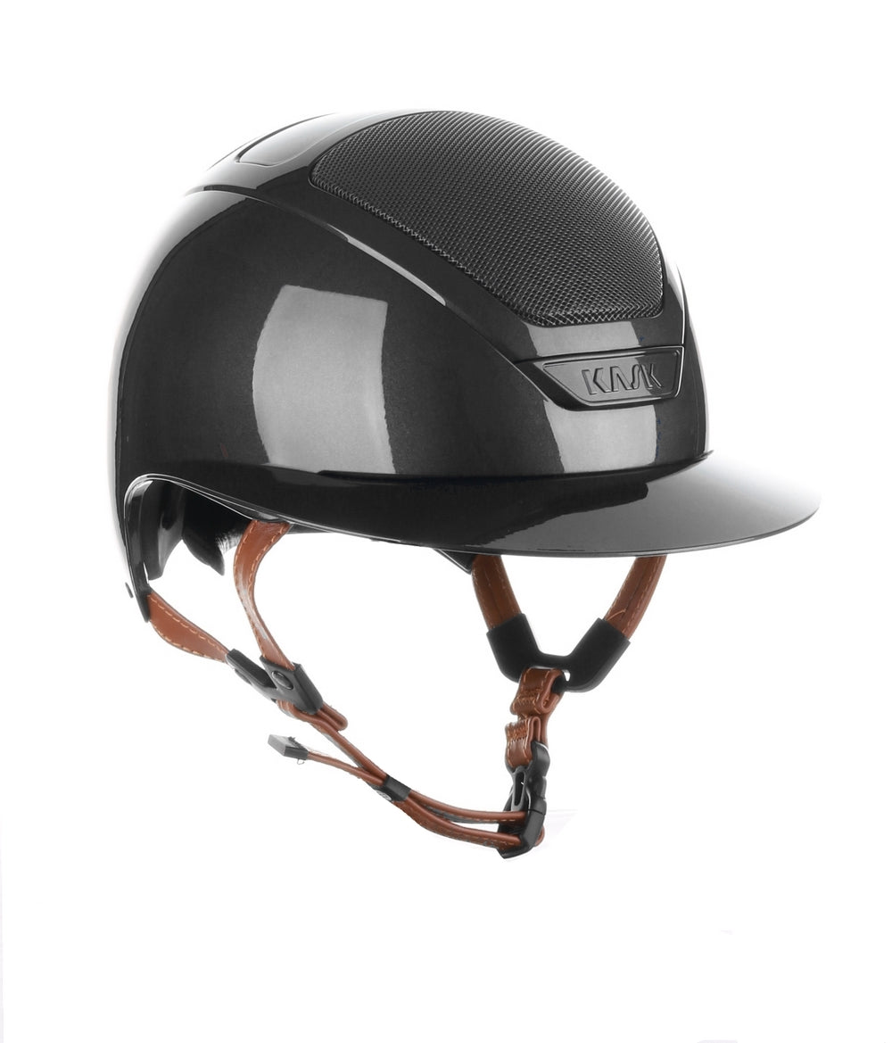 Kask Star Lady 2.0 Pure Shine Chrome Leather Light Brown Chinstrap Black