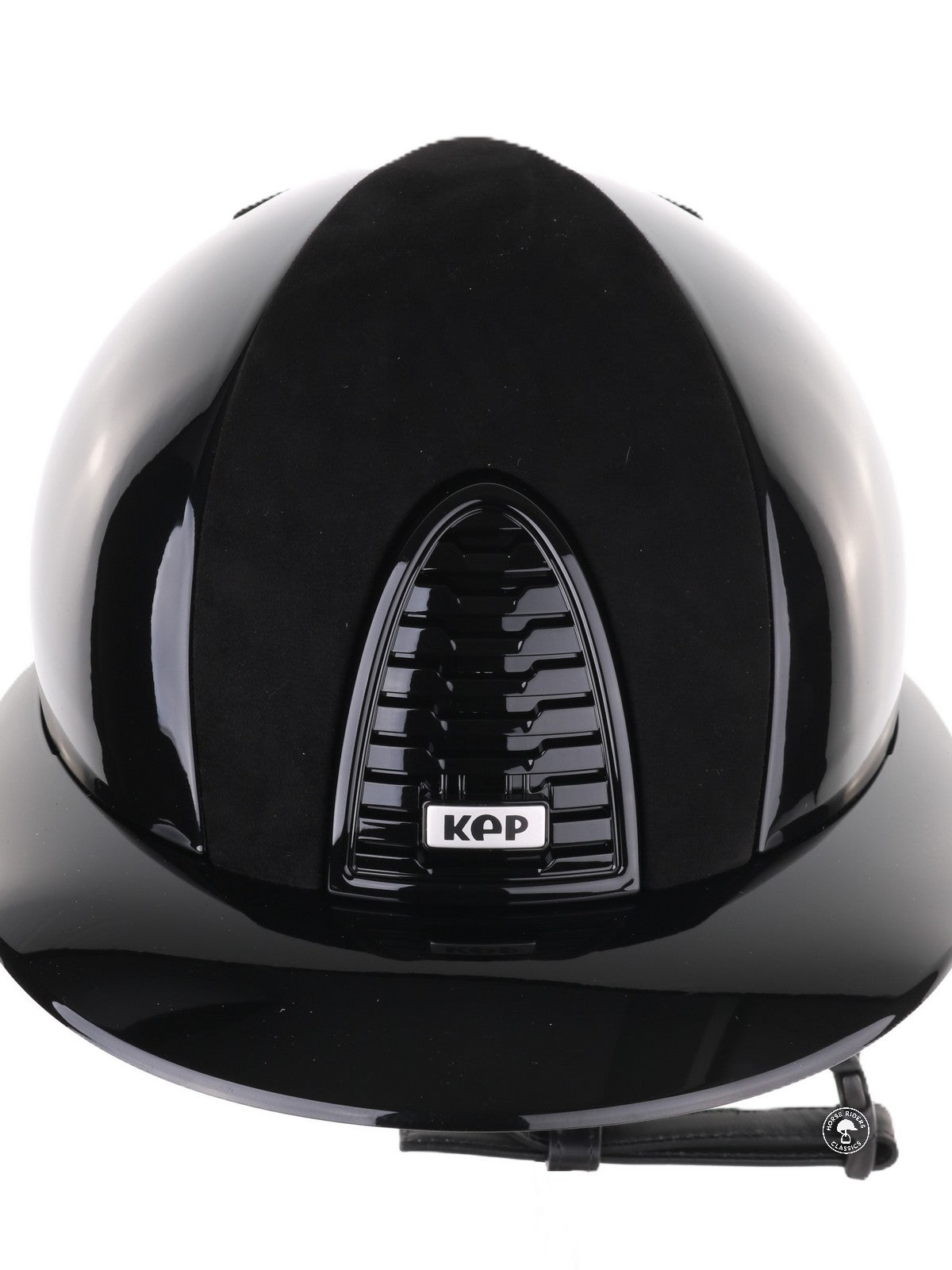 Kep Italia Riding Helmet Cromo 2.0 Polish Polo Peak Black Suede Inserts