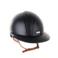 Kep Italia Riding Helmet Cromo 2.0 Textile Polo Peak Black Beige Chin Strap