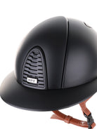 Kep Italia Paardrijhelm Cromo 2.0 Textile Polo Klep Zwart Beige Kinband