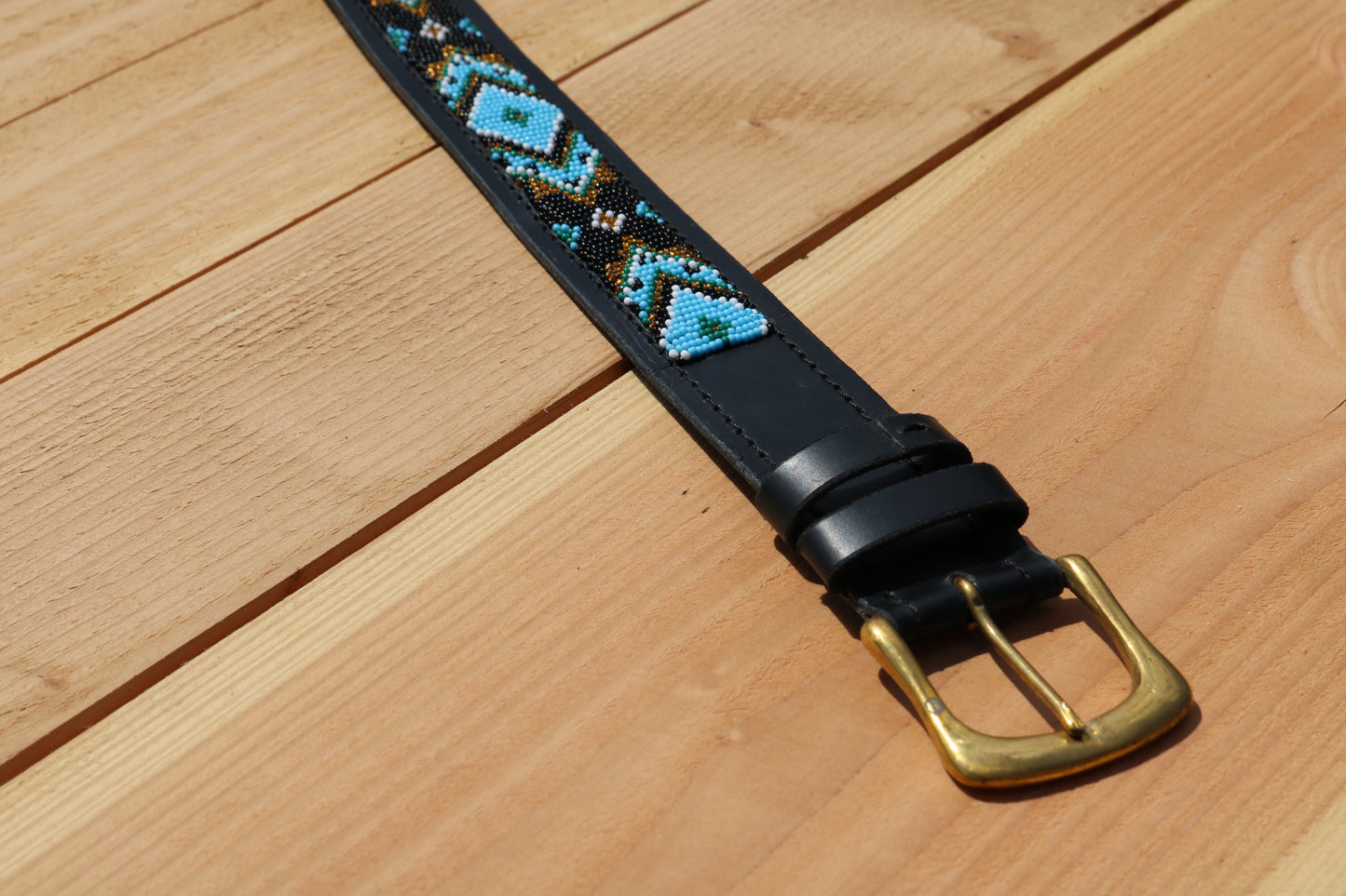 Belt with beads Mwimbi Turquoise