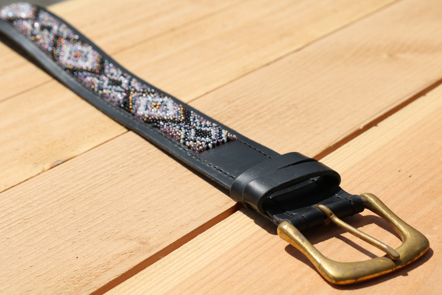 Belt with Kampuni Gray beads