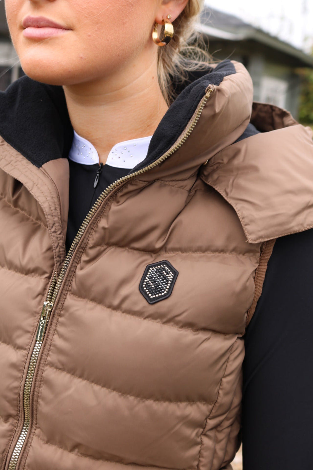 Samshield quilted vest women Chamonix Camel Metal Eclipse