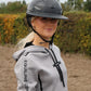 Equiline Horse Riding Helmet Xanto Sun Visor Gloss Strass Black