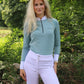 Animo competition shirt long sleeves ladies Bowling Azzurro