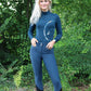 Equiline riding breeches women knee grip high waist Eufrekh Legion Blue