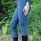 Equiline riding breeches women knee grip high waist Eufrekh Legion Blue
