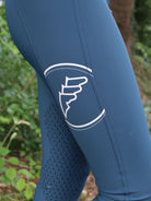 Equiline rijbroek dames knie grip hoge band Eufrekh Legion Blue