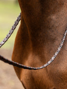 TRUST Hunter reins Braided zilveren gespen Bruin Bruin Full