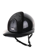 Kep Italia Paardrijhelm Cromo 2.0 Diamond Polo Klep Zwart Shaded Silver Insert Swarovski Frame