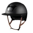 Kask Kooki Lady Mat Zwart Lichtbruine Kinband Zwart