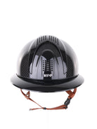 Kep Italia Paardrijhelm E-Light Carbon Polo Klep Zwart Beige Kinband