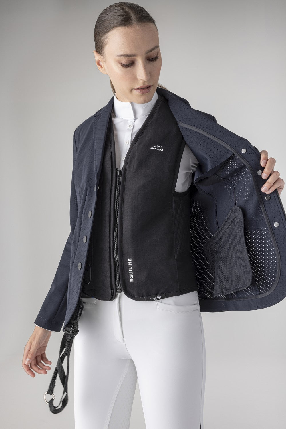 Equiline airbagvest unisex Belair Zwart