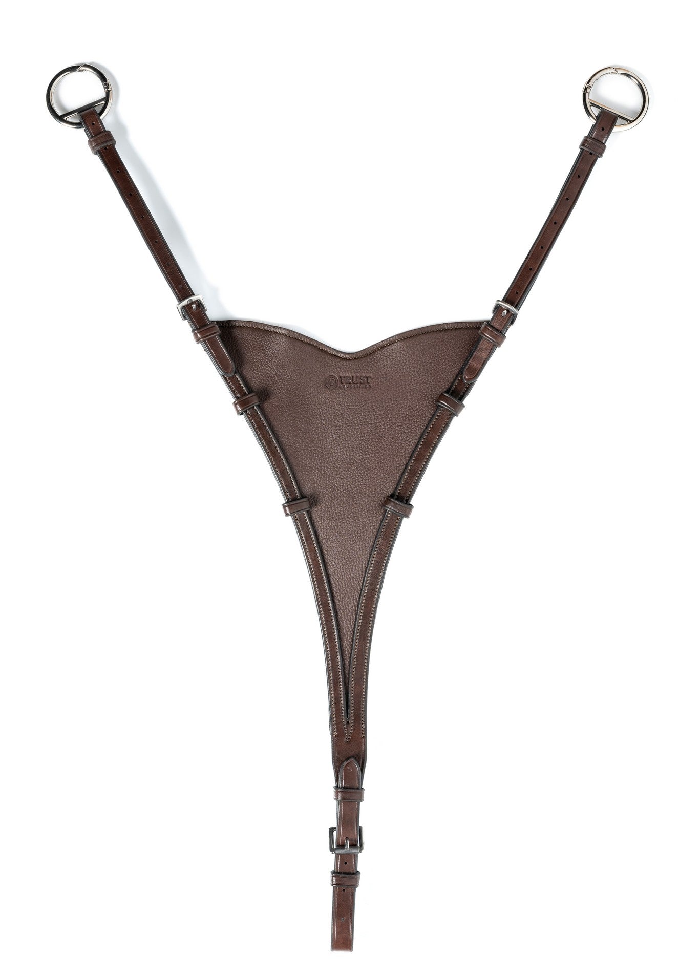 TRUST Milano closed martingale attachment Soft BIB silver buckles Brown