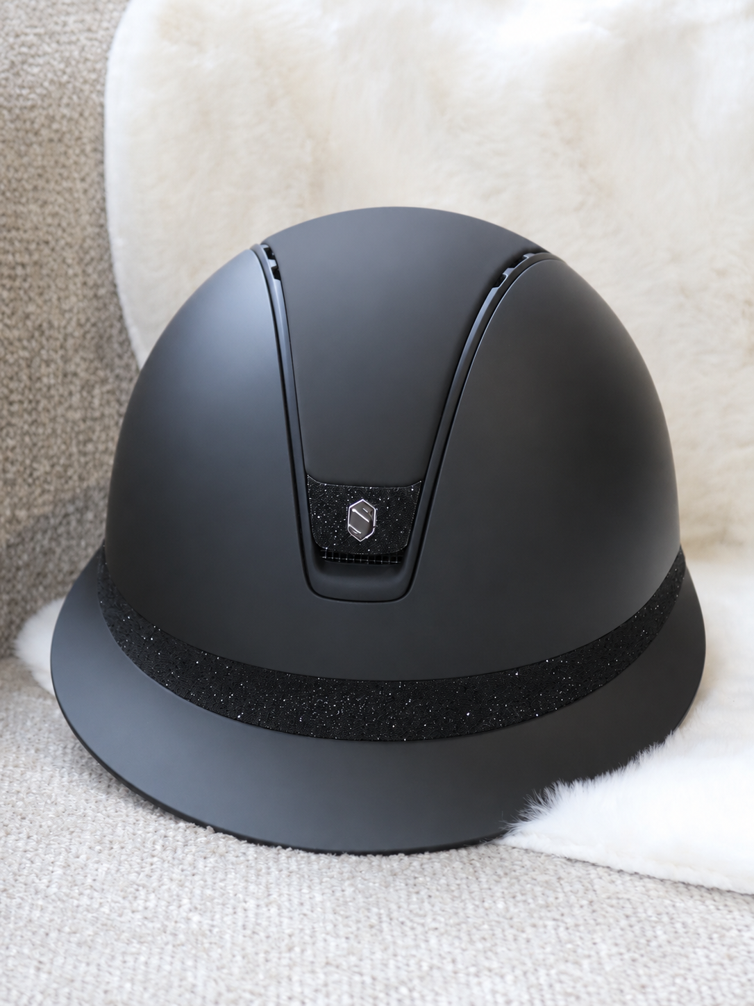 Samshield 2.0 Paardrijhelm Miss Shield Shadowmatt Crystal Blazon FB Zwart