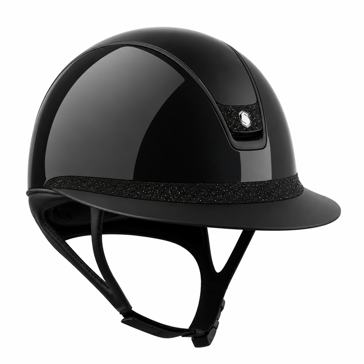 Samshield 2.0 Paardrijhelm Miss Shield Shadowglossy Crystal Blazon FB Zwart Zwart