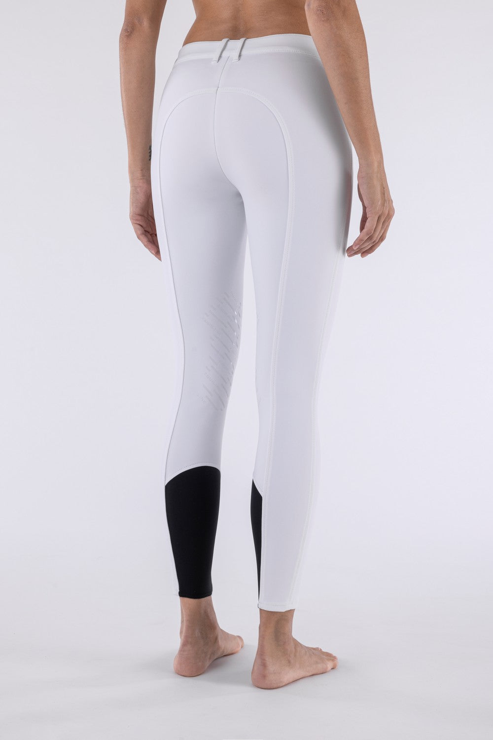 Equiline riding breeches knee grip Cornek White
