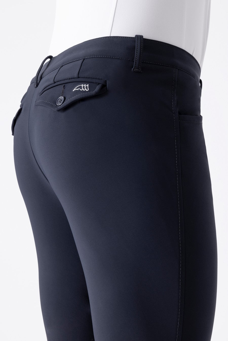 Equiline riding breeches men knee grip Albertk Navy