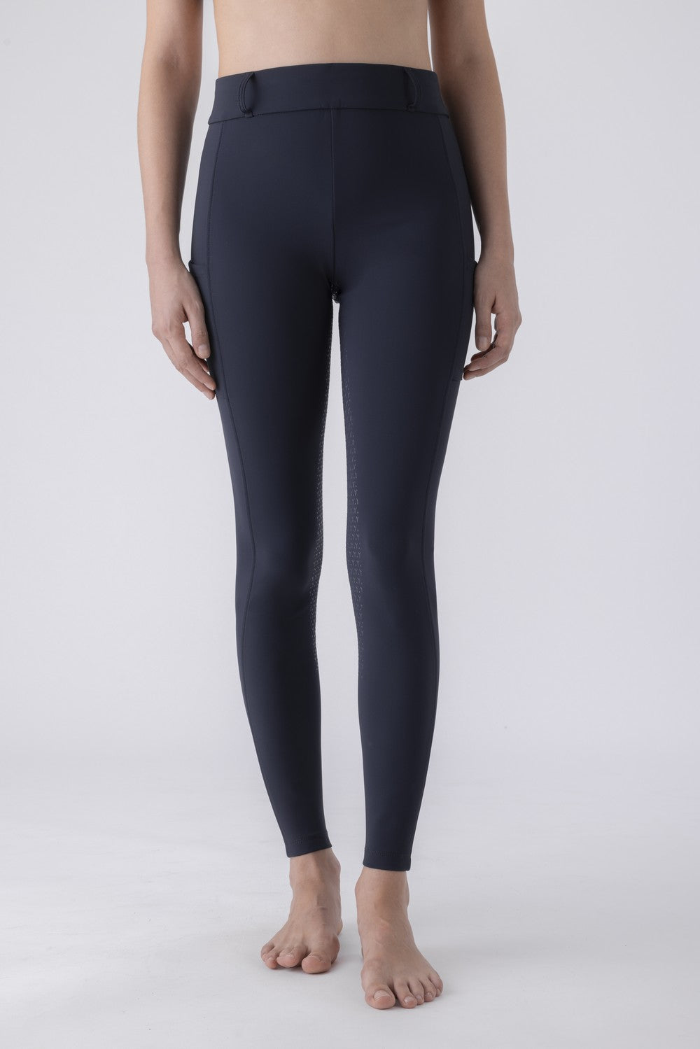 Equiline Pull on winter riding breeches full grip ladies Cirtef Navy
