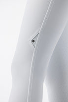 Equiline rijbroek dames knie grip hoge band Crystalek Wit