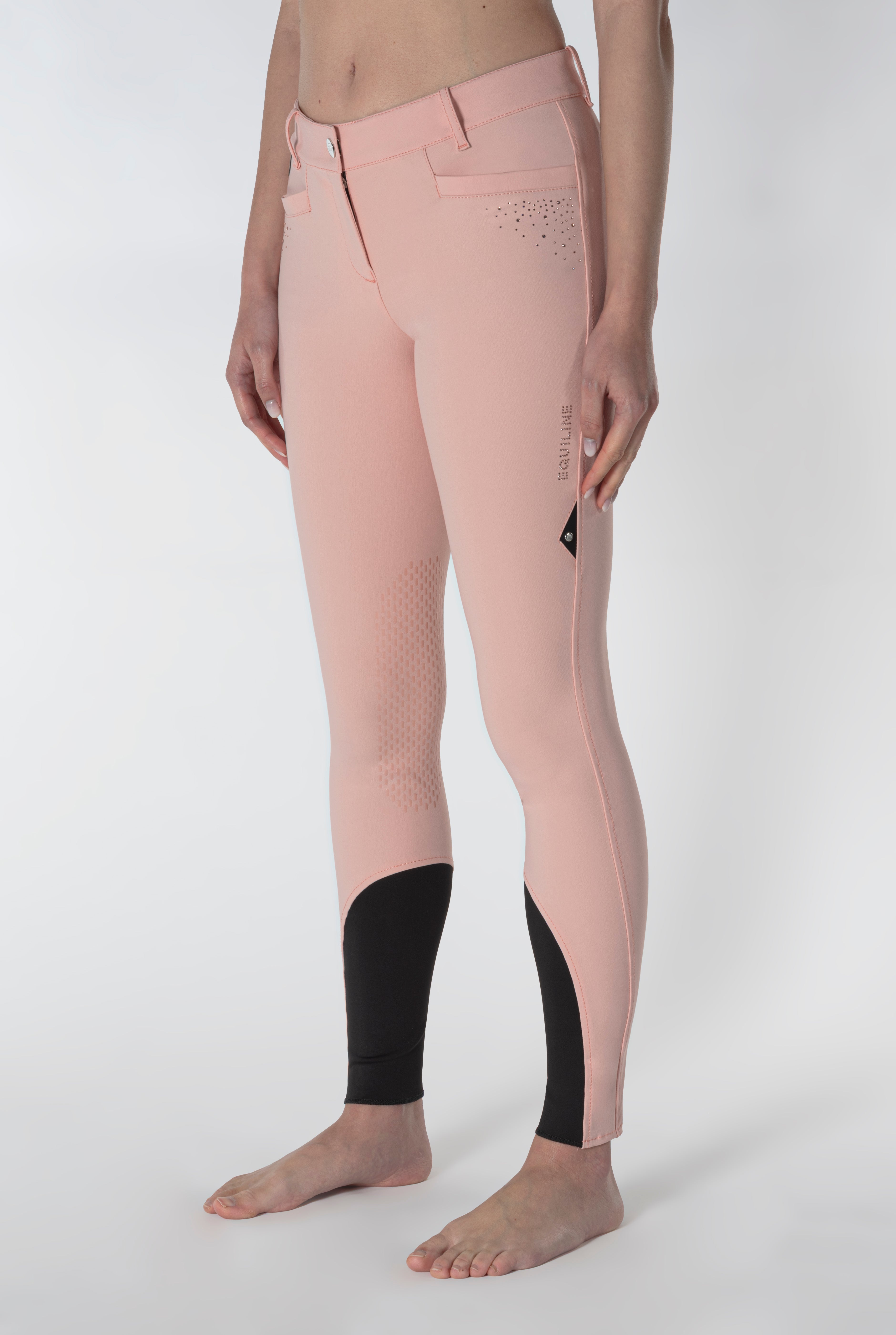 Equiline rijbroek dames knie grip Eqash Strass Rosa Antico