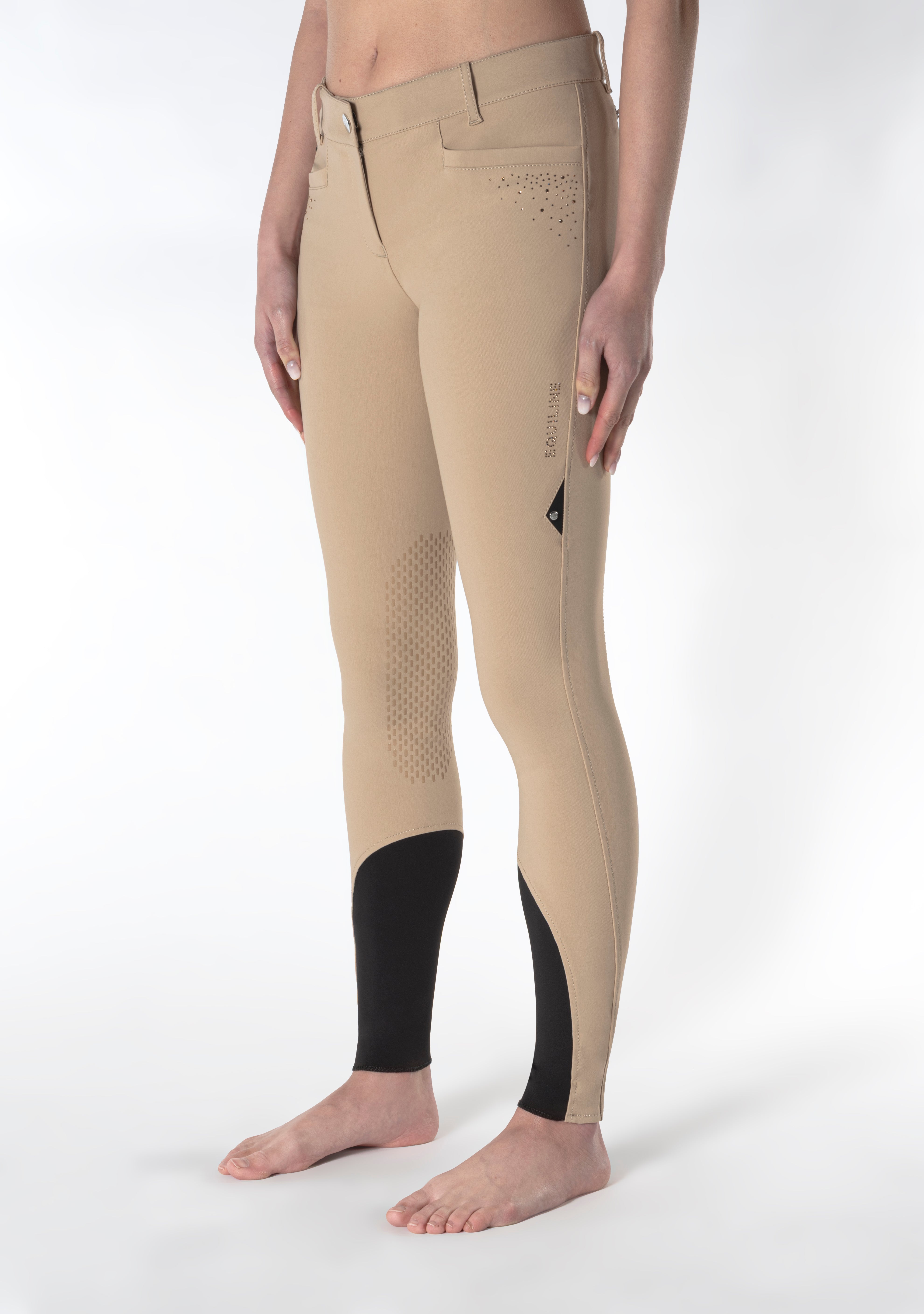 Equiline rijbroek dames knie grip Eqash Strass Polvere del Deserto