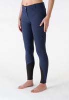 Equiline rijbroek dames knie grip Eqash Strass Blu Metallico