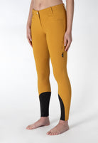 Equiline rijbroek dames knie grip Eqash Strass Chinese Yellow