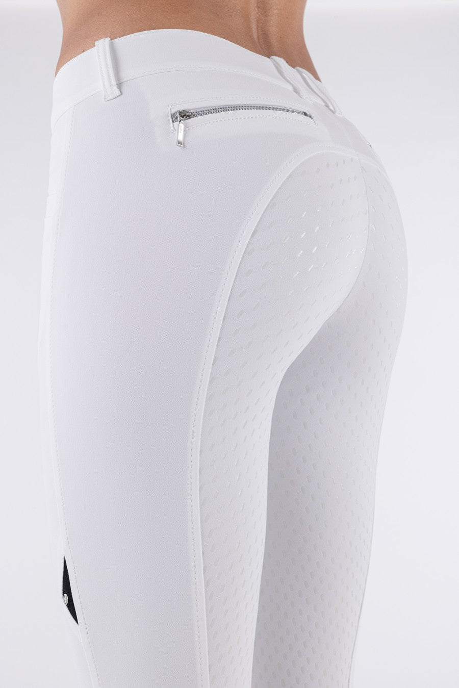 Equiline riding breeches full seat  X-Grip Cedar White