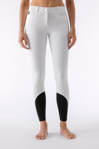 Equiline riding breeches knee grip Ash White