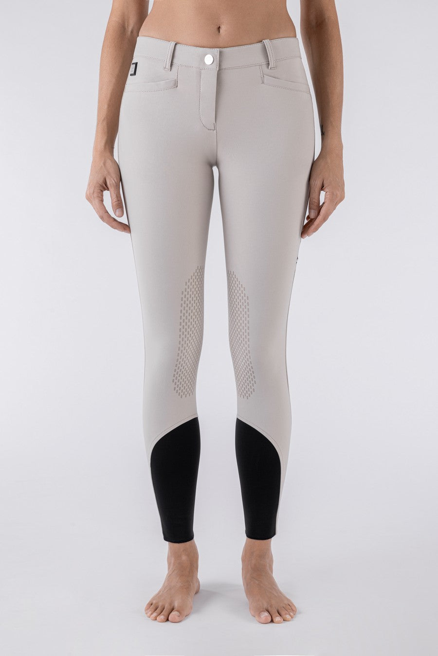 Equiline riding breeches knee grip Ash Beige