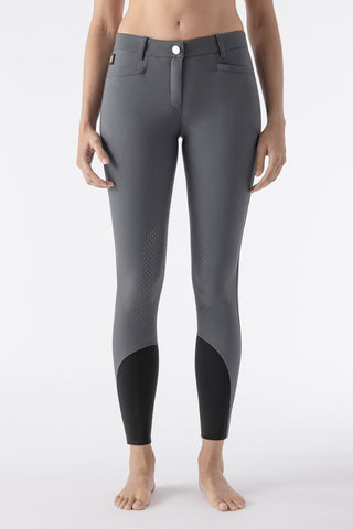 Equiline riding breeches knee grip Ash Grey