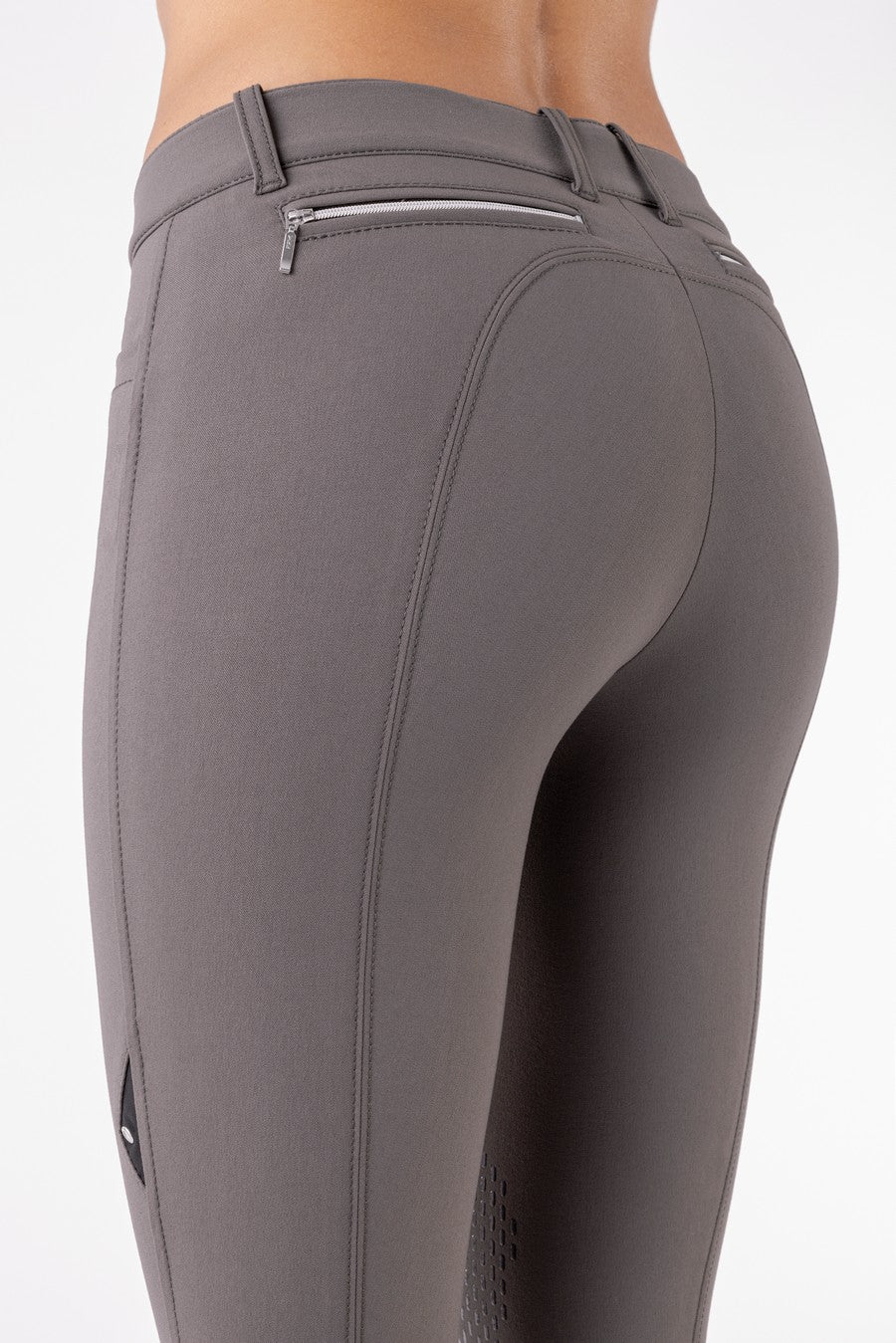 Equiline riding breeches knee grip Ash Brown