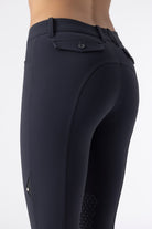 Equiline rijbroek dames knie grip Atirk blauw