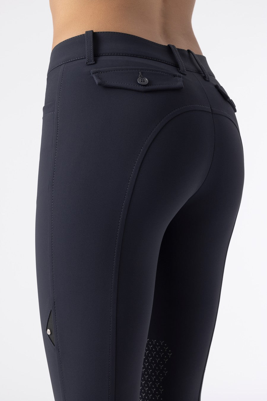 Equiline riding breeches ladies knee grip Atirk Navy