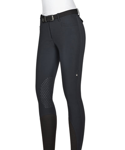 Equiline riding breeches ladies knee grip Atirk Black