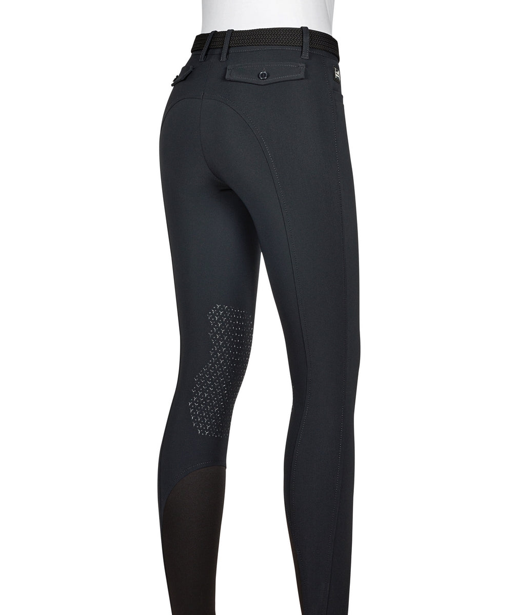 Equiline riding breeches ladies knee grip Atirk Black