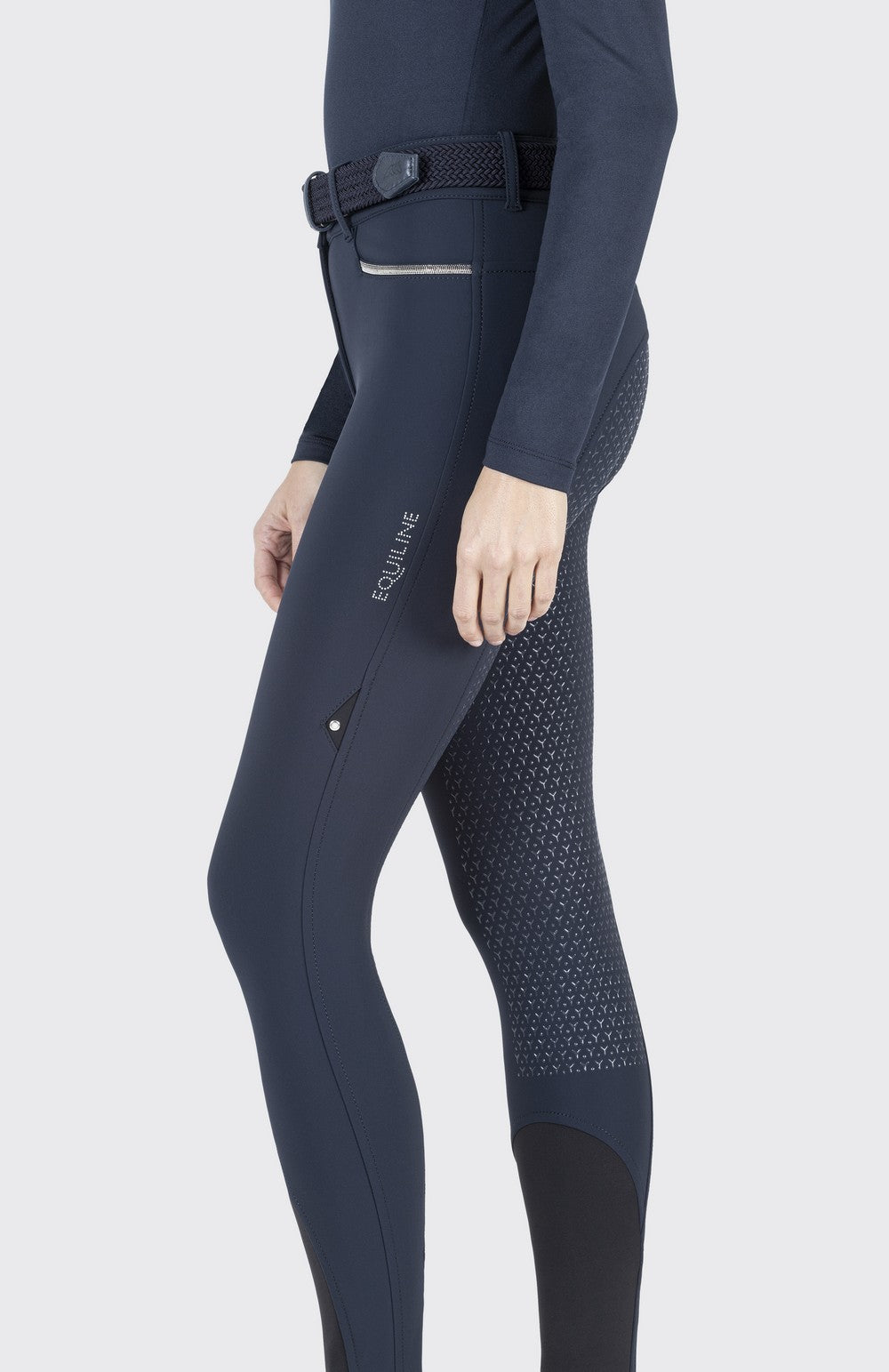 Equiline winter riding breeches ladies high waist full grip Gigafh Navy