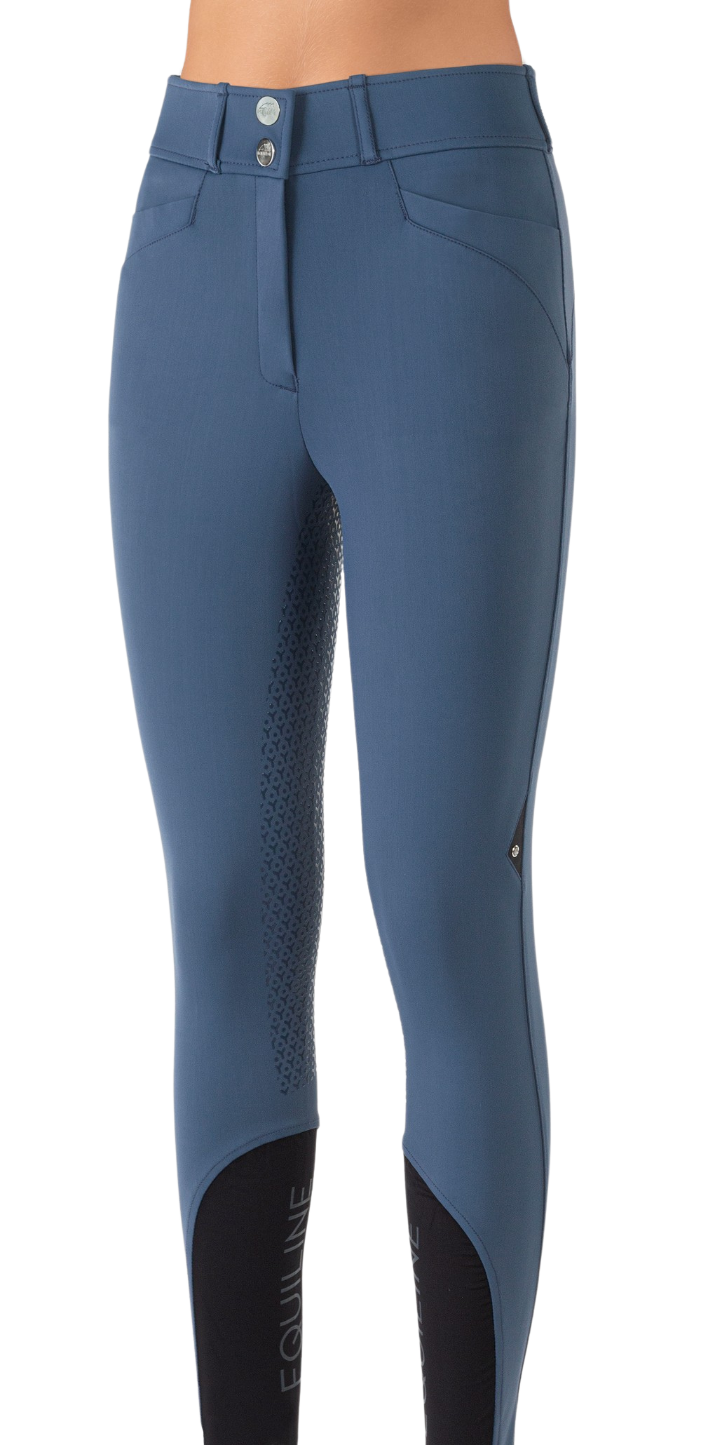 Equiline riding breeches women full grip high waistband Edrifh Blue Teal