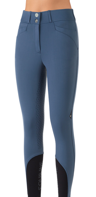 Equiline riding breeches women full grip high waistband Edrifh Blue Teal