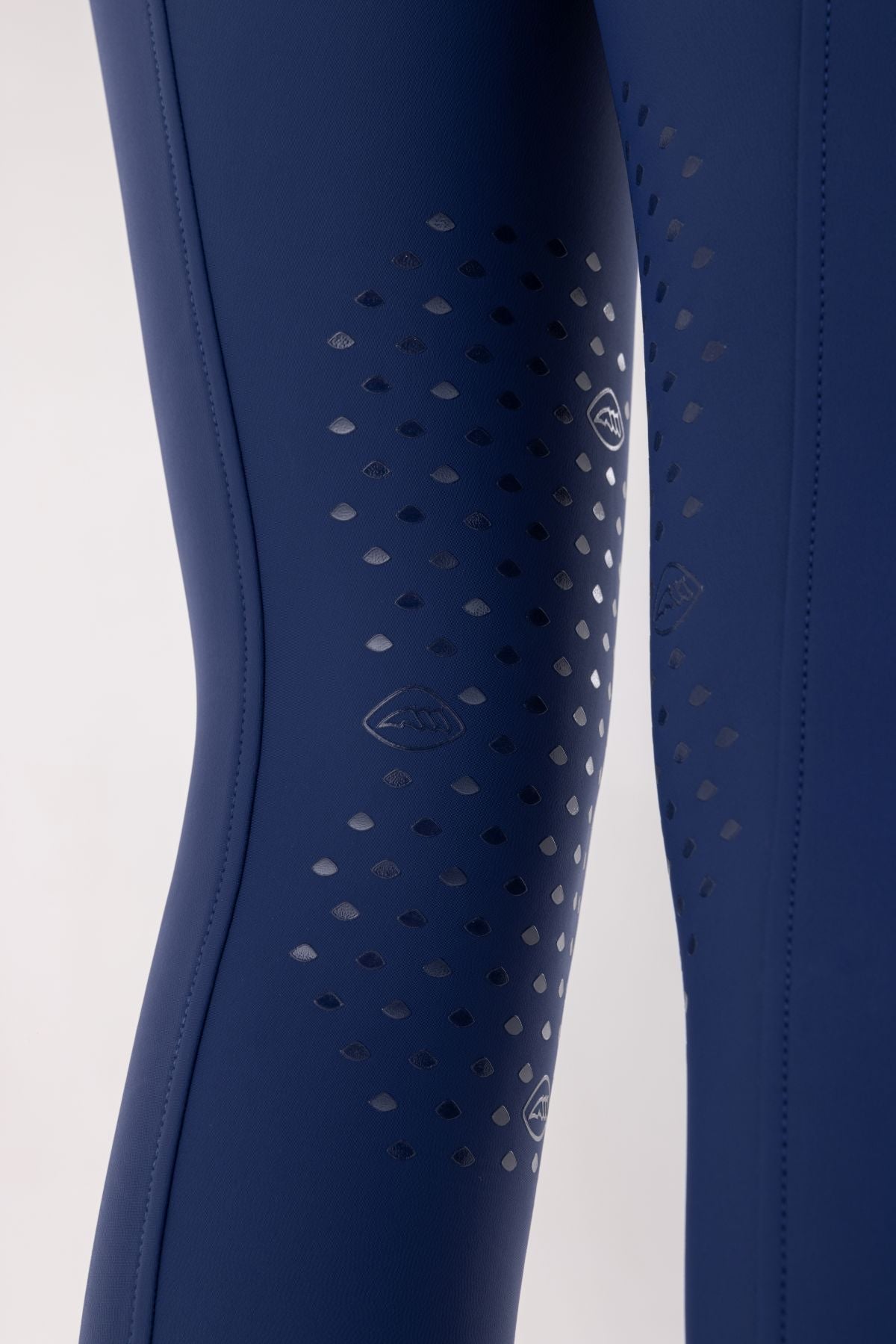Equiline Riding Breeches Winter Knee Grip Women Cornek Logo Navy Peony