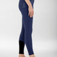 Equiline Riding Breeches Winter Knee Grip Women Cornek Logo Navy Peony