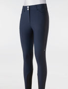 Equiline Rijbroek Dames Knie Grip Hoge Band Eqcusmakh Blauw Blauw